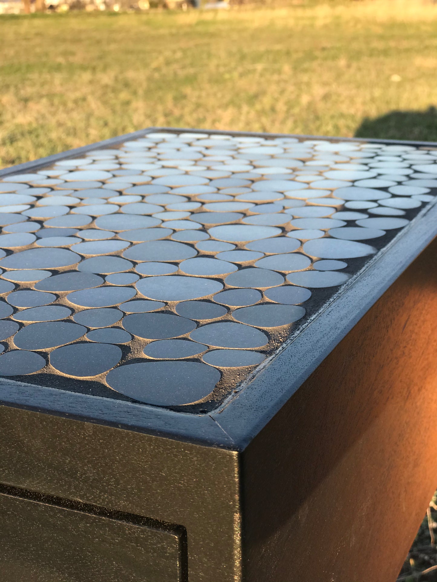 Wood & Granite end table